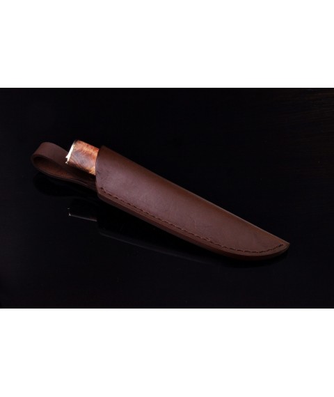 Author's knife "Luck" Damascus steel, horse horseshoe