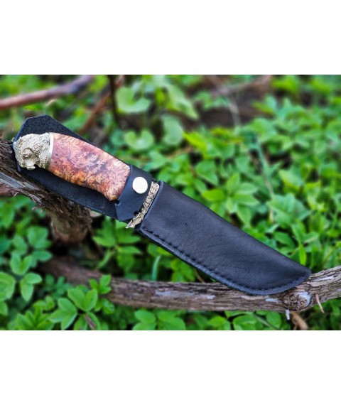 Ніж мисливський "Філін з лапою"сталь 50х14мф з гравіруванням на клинку і без