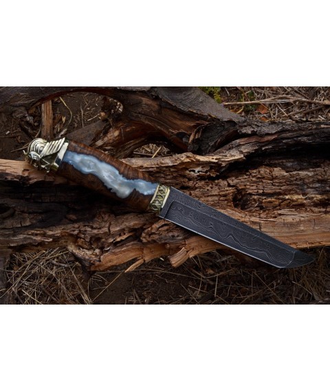 Handmade knife "Samurai tanto" Damascus