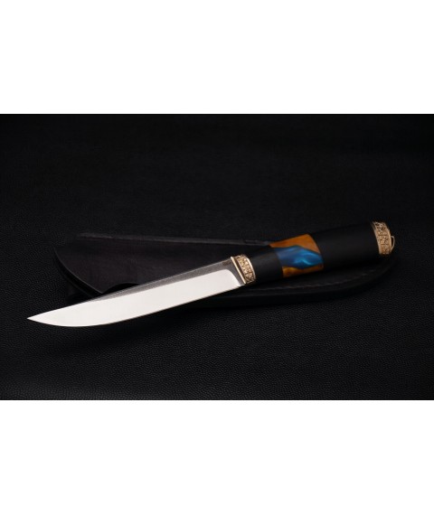 Knife in the national theme "Ghost" N690, hybrid
