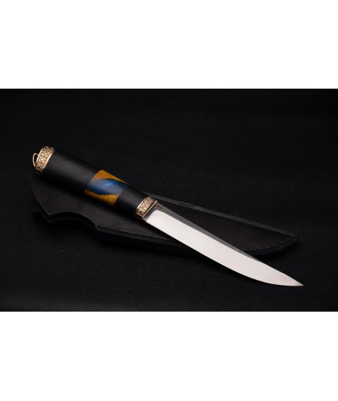 Knife in the national theme "Ghost" N690, hybrid