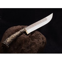 Ніж "Пчак мисливьский" лита рукоять, кухонний, авторський сталь 50х14мф