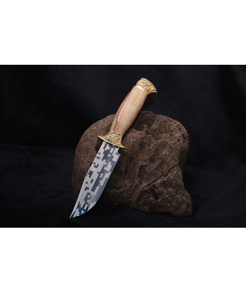 Нож с пиксельной гравировкой "Генеральский"