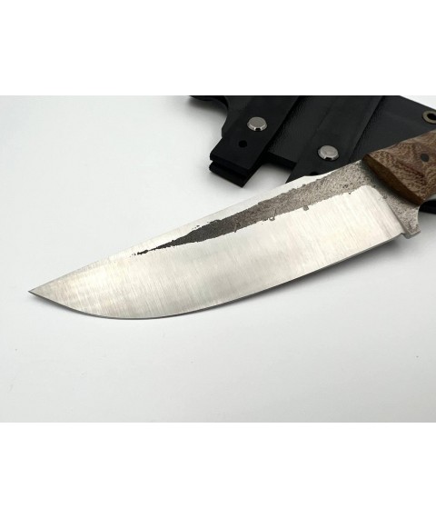 Нож ручной работы «Ястреб #1» с ножнами из АБС пластика нескладной N690/60HRC