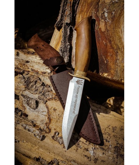 Handmade combat knife “Patriot #4” with leather sheath 50x14mf/HRC 57-58