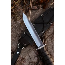 Боевой тактический нож ручной работы «Глок #1» с ножнами из кожи 50х14мф/60 HRC