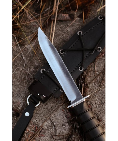 Handmade tactical combat knife “Glock #1” with leather sheath 50x14mf/60 HRC