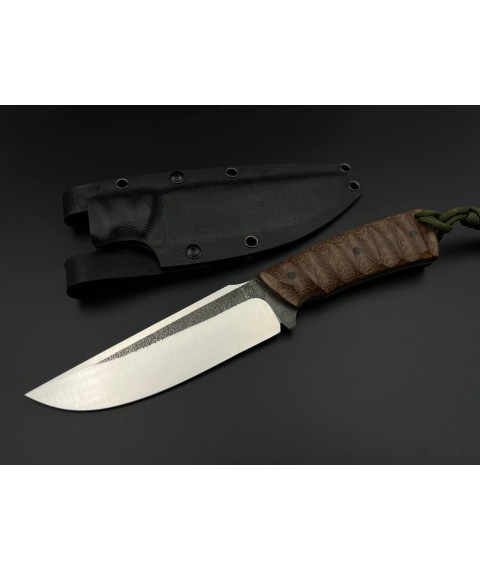 Handmade knife “Hawk #1” with Kydex sheath, awkward N690/60-61 HRC