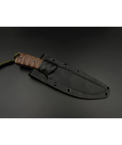 Handmade knife “Hawk #1” with Kydex sheath, awkward N690/60-61 HRC