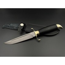 Боевой нож ручной работы «Финка #3» с кожаными ножнами нескладной Х12МФ/61 HRC