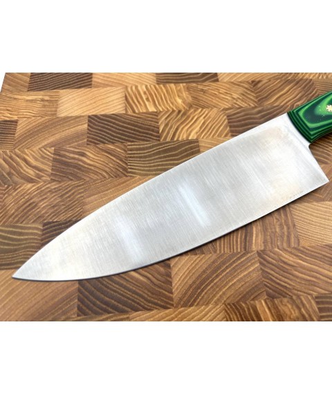 Handmade kitchen knife “Chef #4” made of steel N690/61 HRC