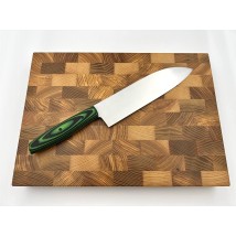 Handmade kitchen knife “Santoku #3” made of steel N690/61 HRC