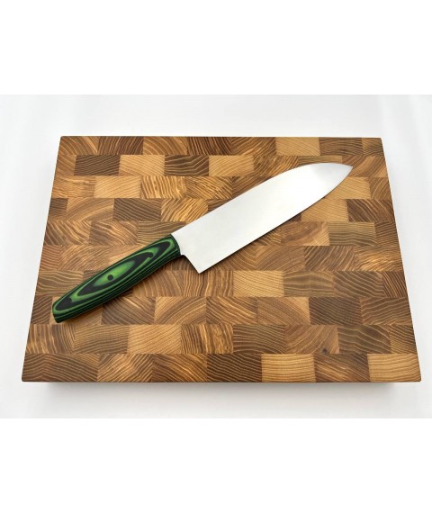 Handmade kitchen knife “Santoku #3” made of steel N690/61 HRC