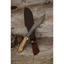 Эксклюзивный нож-мачете ручной работы из дамасской стали «Кукри #2» HRC 60
