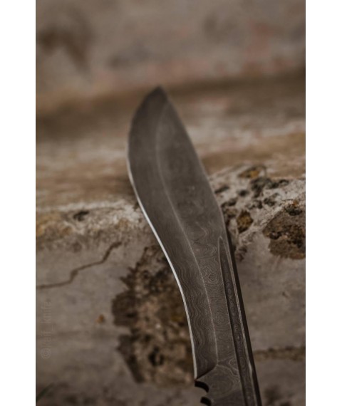 Ексклюзивний ніж-мачете ручної роботи з дамаської сталі «Кукрі #2» HRC 60