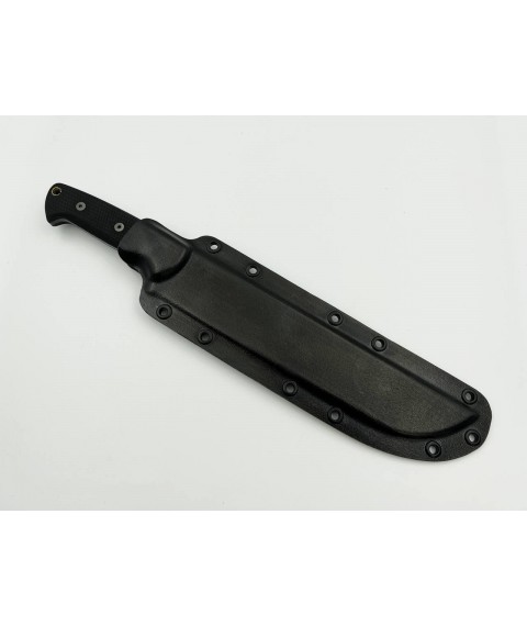 Handmade tourist machete knife for hunting and fishing “Forester #1” with leather sheath, awkward U8