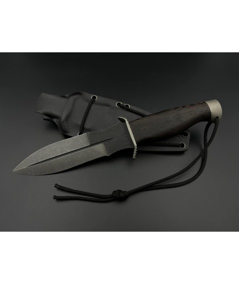 Handmade combat knife “Anti-Terror #6” with a Kydex sheath, handle with a tie X12MF/61 HRC