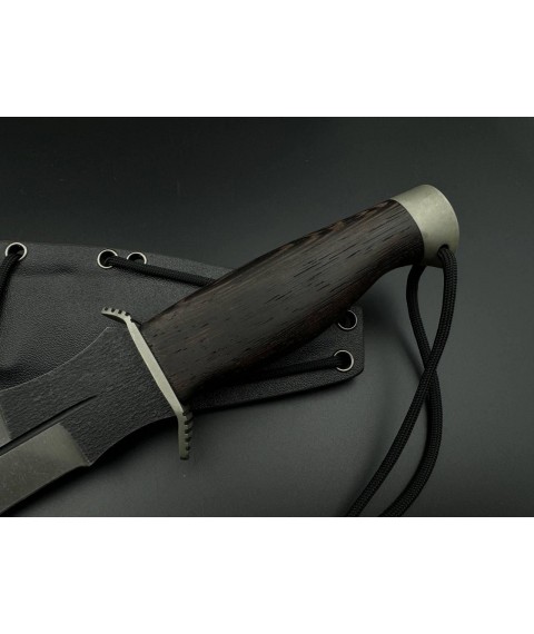 Handmade combat knife “Anti-Terror #6” with a Kydex sheath, handle with a tie X12MF/61 HRC