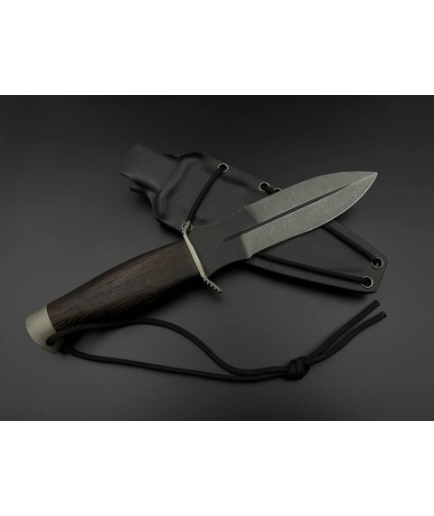 Handmade combat knife “Anti-Terror #6” with a Kydex sheath, handle with a tie X12MF/61 HRC