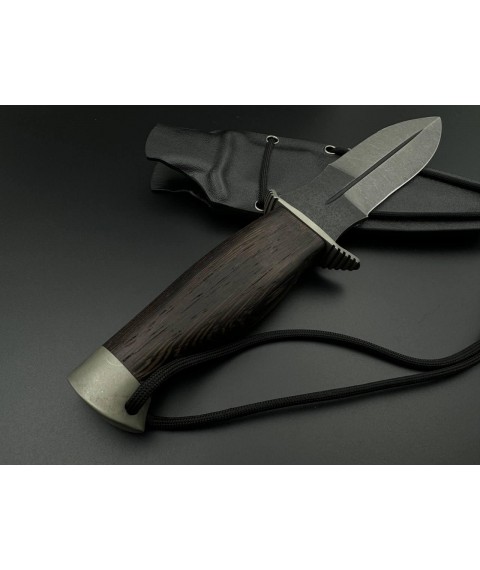 Handmade combat knife “Anti-Terror #6” with a Kydex sheath, handle with a tie X12MF/61 HRC