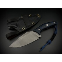 Handmade knife “Bushcraft #5” with Kydex sheath, awkward N690/61 HRC