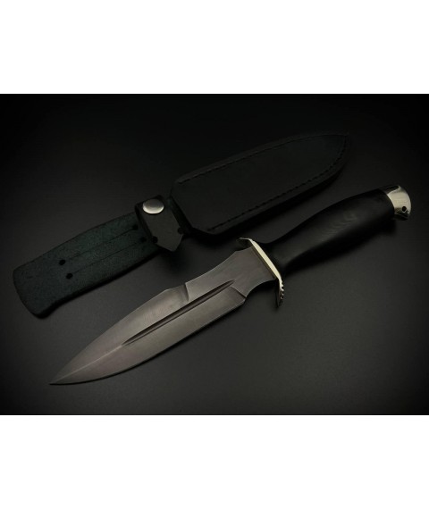 Handmade combat knife “Punisher #2” with leather sheath X12MF/61 HRC