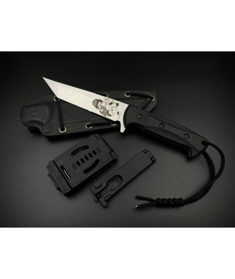 Exclusive handmade knife “Tanto #3” with Tek-lok or moli-lok mount N690/61 HRC