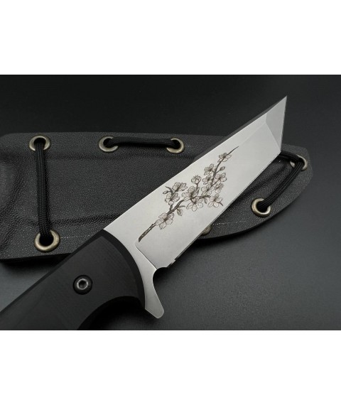 Exclusive handmade knife “Tanto #3” with Tek-lok or moli-lok mount N690/61 HRC