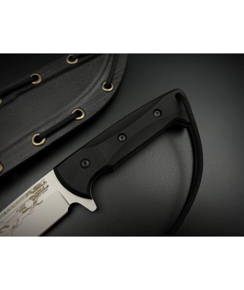 Handmade tactical combat knife “Orkorez #3” with Kydex sheath N690/HRC 61