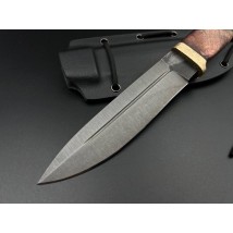 Нож ручной работы «Кайман #3» с ножнами з АБС пластика нескладной Х12МФ/60 HRC