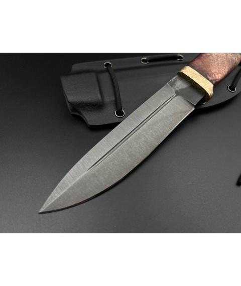 Handmade knife “Caiman #3” with a sheath made of ABS plastic, awkward X12MF/60 HRC