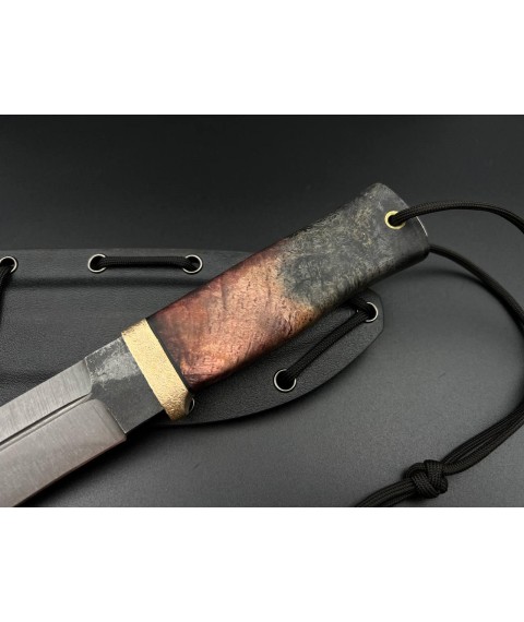 Нож ручной работы «Кайман #3» с ножнами з АБС пластика нескладной Х12МФ/60 HRC