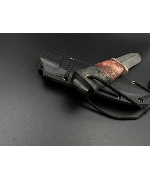 Handmade knife “Caiman #3” with a sheath made of ABS plastic, awkward X12MF/60 HRC