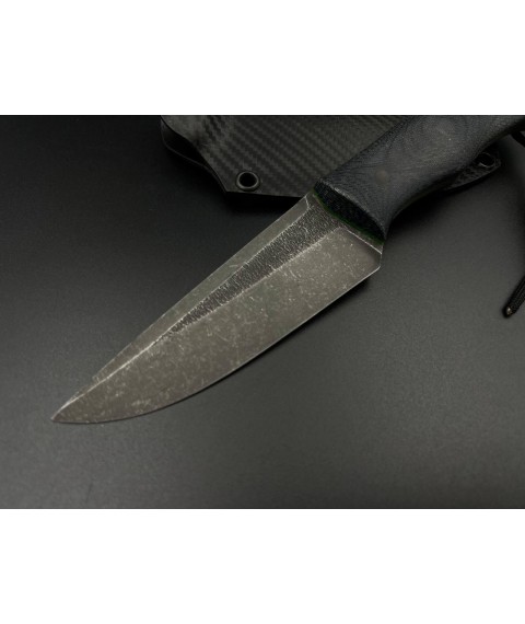 Handmade knife “Predatory #2” with a Holtex sheath, awkward X12MF/60 HRC