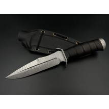 Боевой нож ручной работы «Антитеррор #8» с ножнами из АБС пластика 50Х14МФ/60 HRC