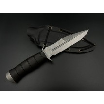 Handmade combat knife “Anti-Terror #8” with a sheath made of ABS plastic 50Х14МФ/60 HRC