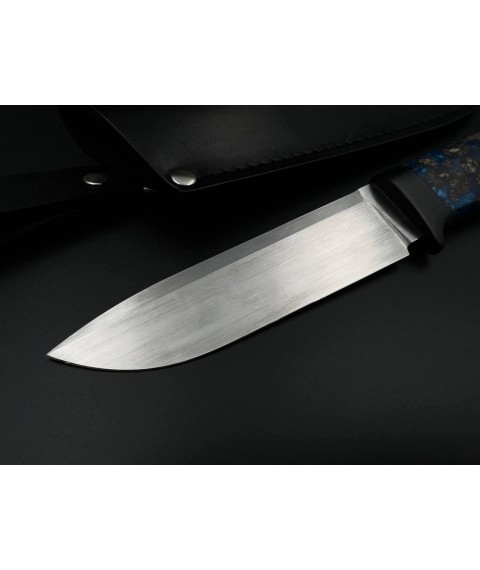 Нож ручной работы «Атлант #1» с ножнами из кожи N690/61 HRC