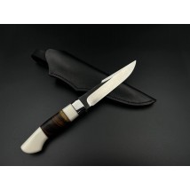 Нож ручной работы «Фин #4» с ножнами из кожи N690/61 HRC