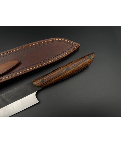 Кухонный нож ручной работы «Сантоку #6» из стали N690/61 HRC