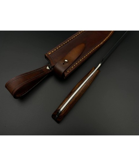 Handmade kitchen knife “Santoku #6” made of steel N690/61 HRC
