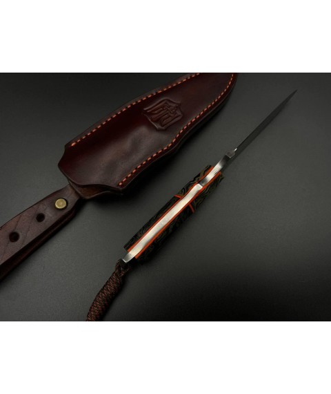 Handmade knife “Skinner #6” (Skinner) with leather sheath X12MF/60 HRC