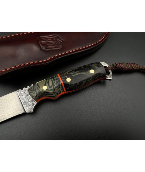 Handmade knife “Skinner #6” (Skinner) with leather sheath X12MF/60 HRC
