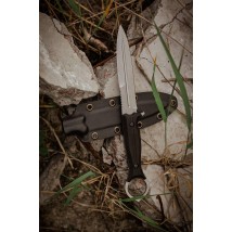 Нож ручной работы «Харциз #1» с ножнами из АБС пластика Х12МФ/60 HRC