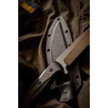 Боевой тактический нож ручной работы «Оркорез #4» с ножнами из АБС пластика У8/60 HRC