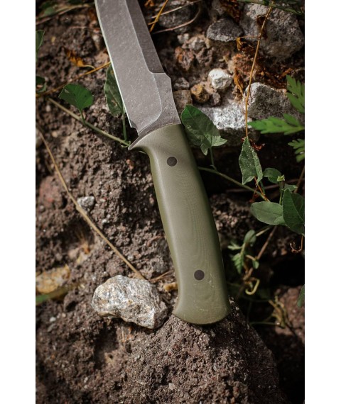 Handmade tactical knife “Defender #3” with Kydex sheath 65G/60 HRC