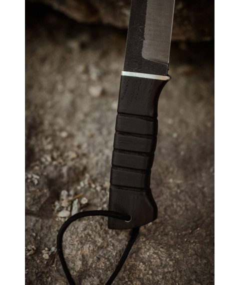 Handmade knife “Cyborg #4” (small) with sheath made of ABS plastic X12MF/61 HRC