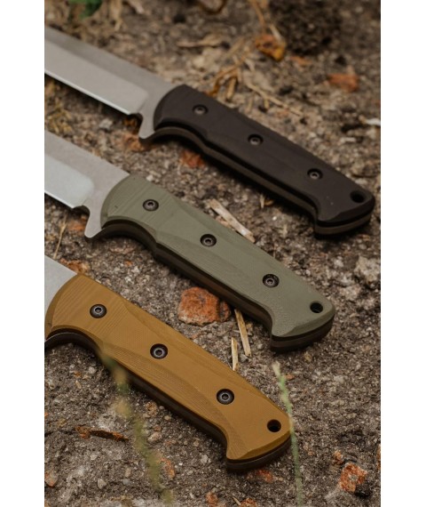 Handmade tactical combat knife “Orkorez #5” with a sheath made of ABS plastic X12MF/60 HRC