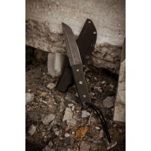 Нож фултанг ручной работы для охоты и рыбалки «Резак #4» с ножнами из кайдекса S390/67 HRC