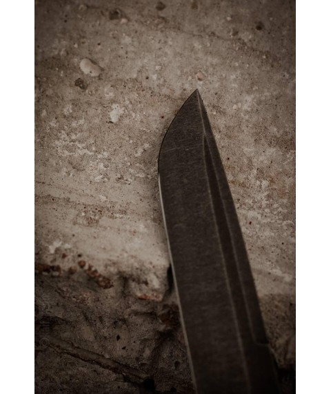 Ніж фултанг ручної роботи для полювання та риболовлі «Різак #4» з піхвами із кайдексу S390/67 HRC