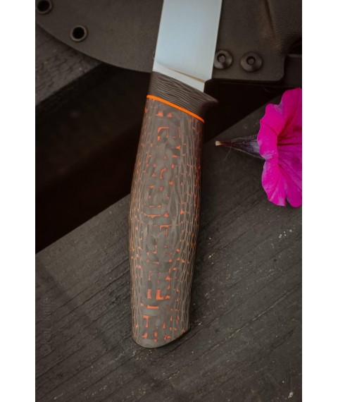 Эксклюзивный нож ручной работы «Арт #1» с ножнами из кайдекса S390/69 HRC